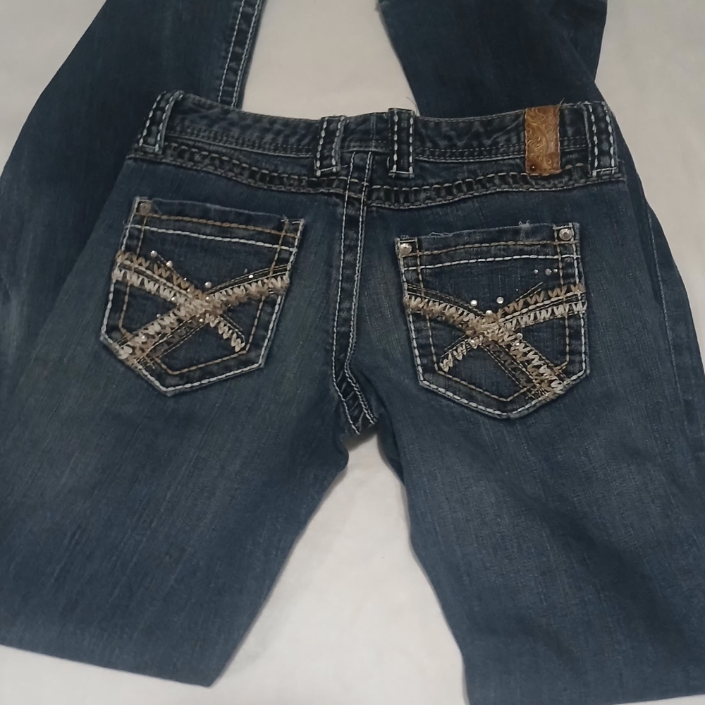 Maurices Dark Blue Flare Jeans